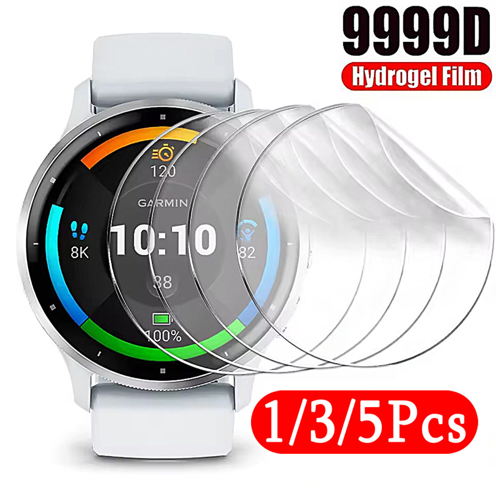 Hydrogel Screen Protector - 1-5 ชิ้นนาฬิกาไฮโดรเจลฟิล์มสำหรับการ์มิน วีนู 3 3s 2