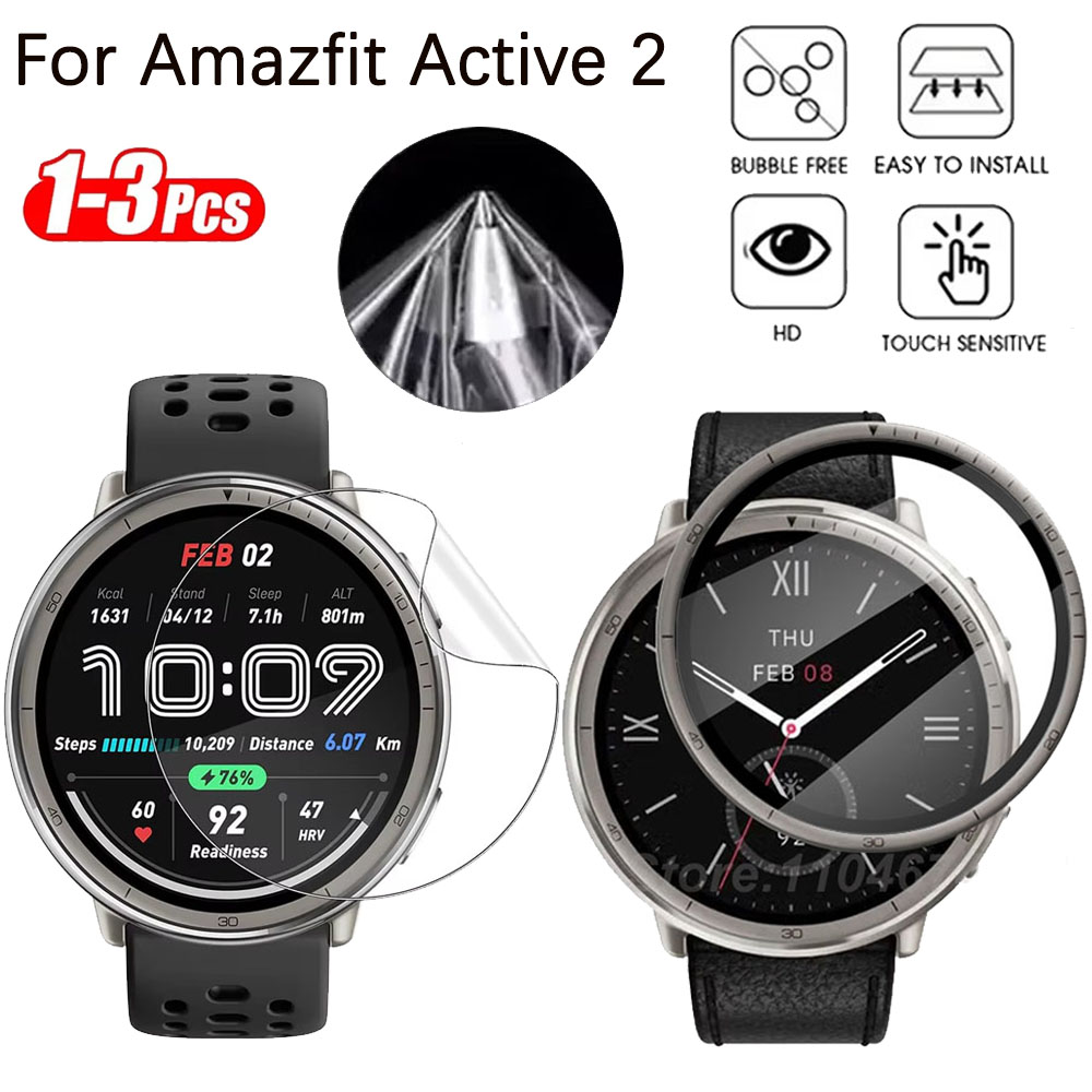 Curved Edge Screen - 1-3PCS ขอบโค้งป้องกันฟิล์มสําหรับ Amazfit Active 2 Anti-Scratch