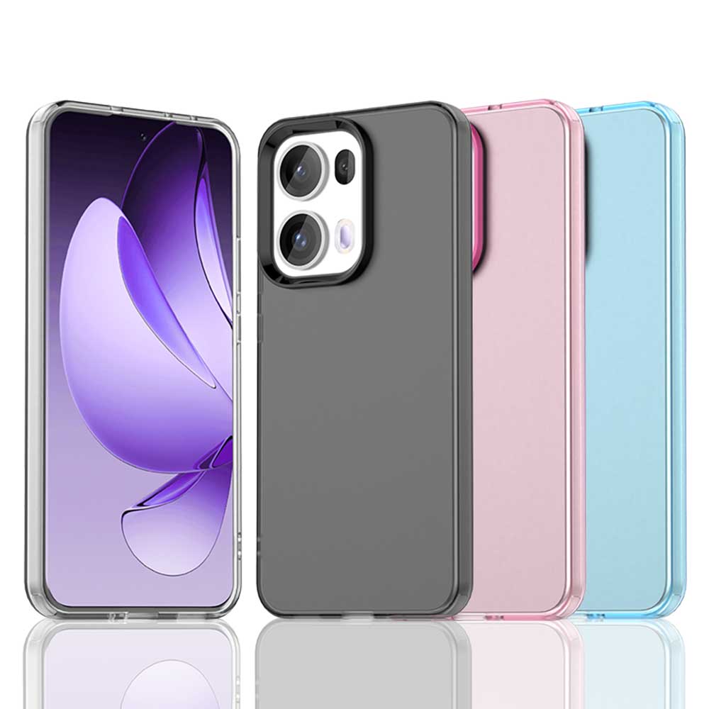 Oppo Reno 12 - เคสสีลูกกวาดแบบด้าน โปร่งแสง สำหรับ OPPO Reno 14