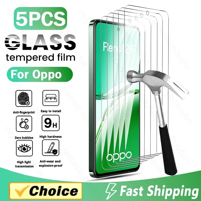 5PCS 100% Original HD กระจกนิร - Oppo Reno 12 บทวิจารณ์และราคา